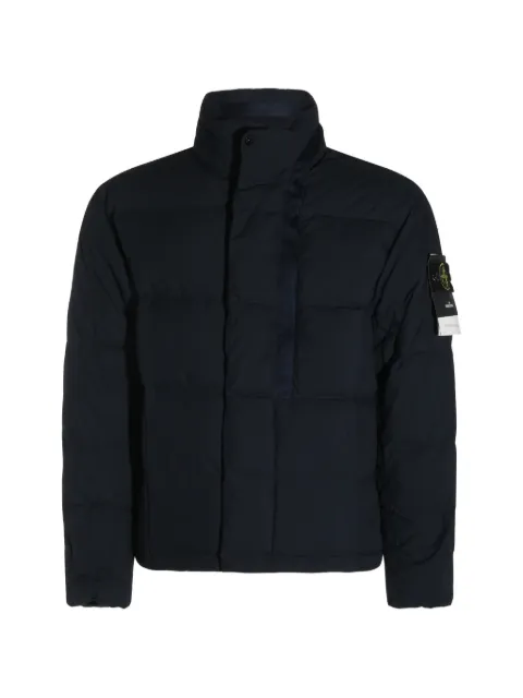 Stone Island quilted logo-patch jacket