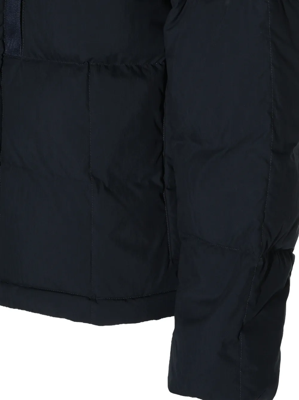Stone Island quilted logo-patch jacket Blauw