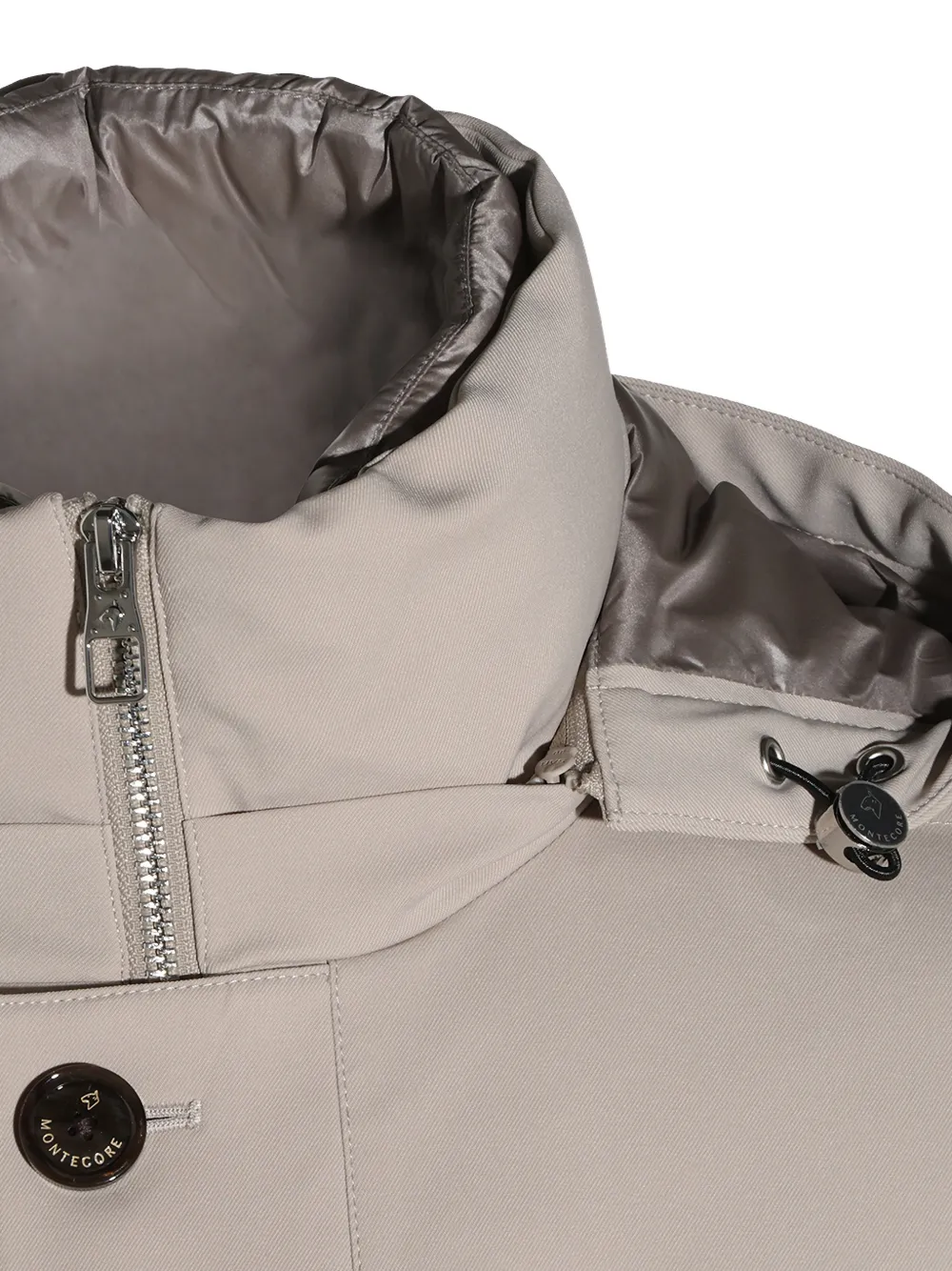 Montecore Gewatteerde jas met capuchon Beige