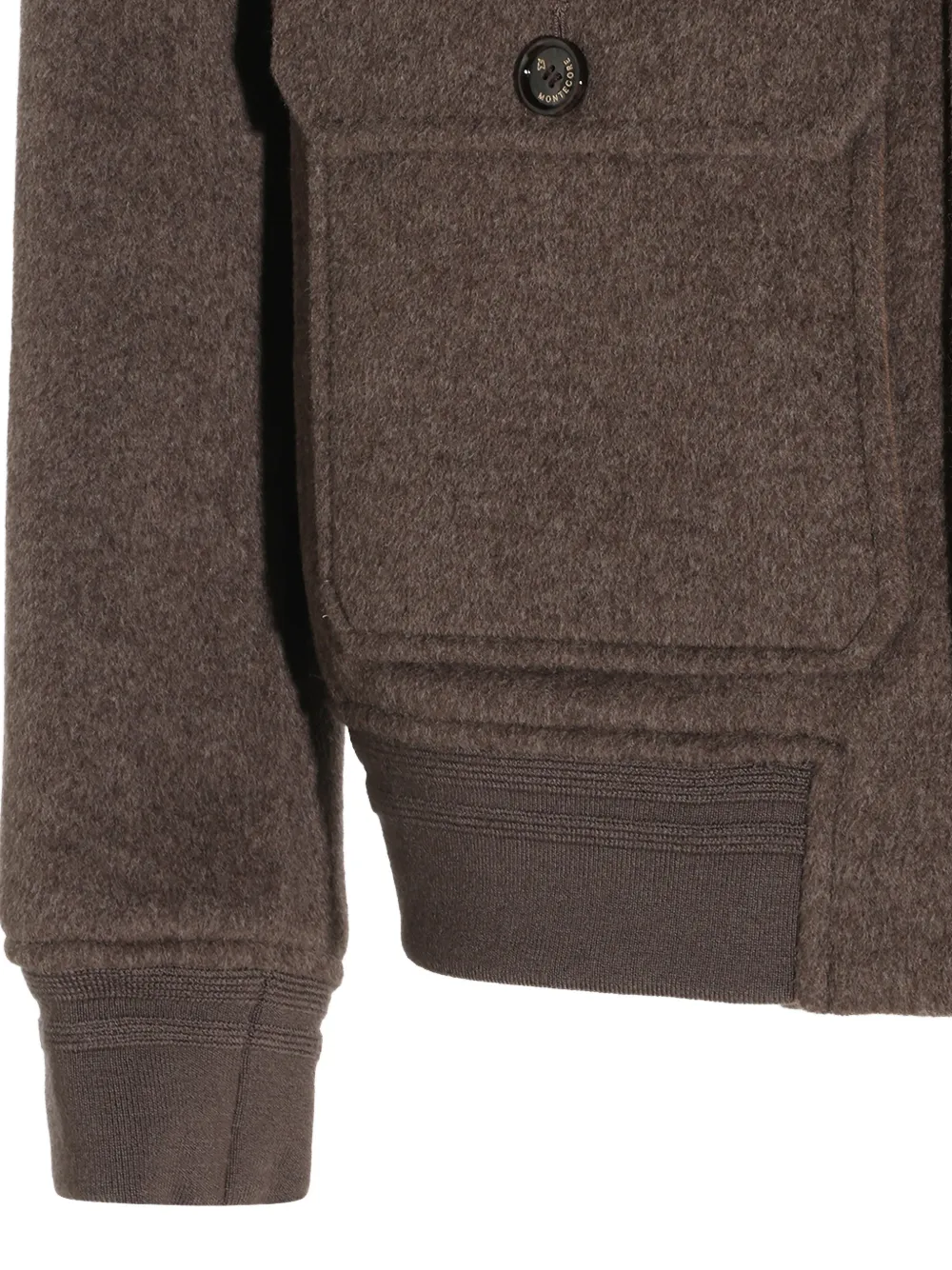 Montecore Kasjmier jack met knoopsluiting Bruin