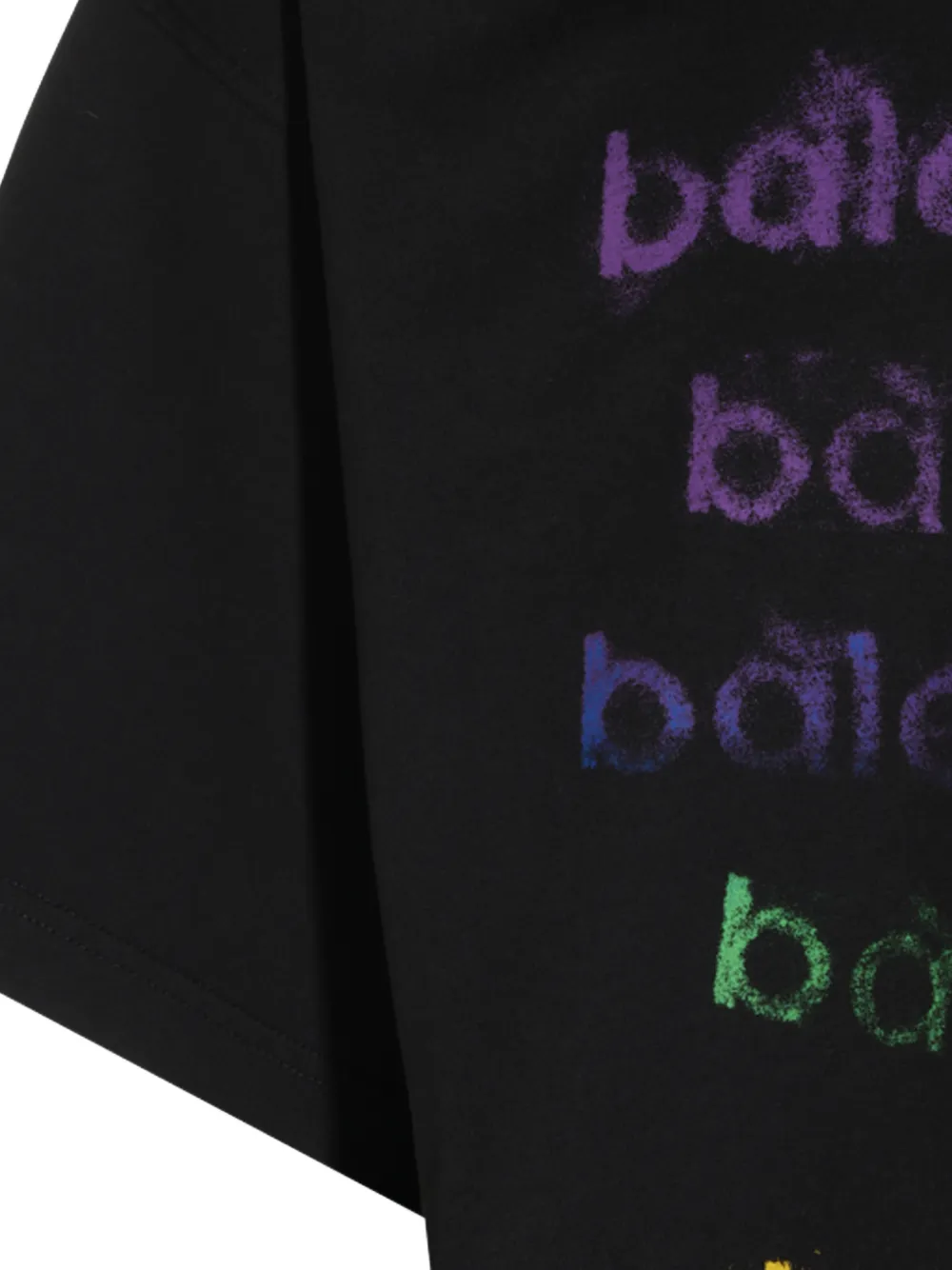 Balenciaga T-shirt met verlaagde schouders en logoprint Zwart