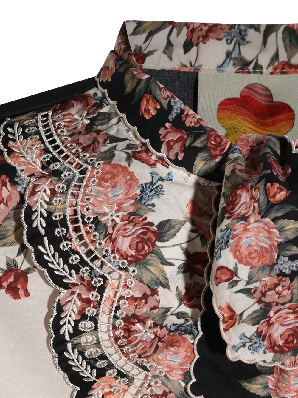 FARM Rio Blouse met bloemenprint Beige