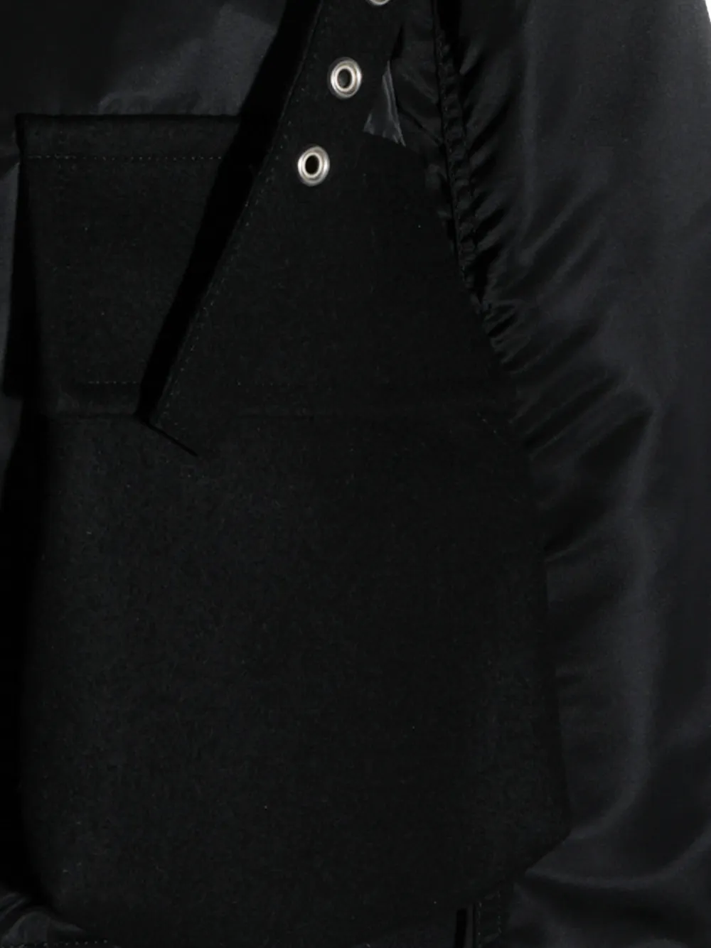 sacai Ribgebreid jack met kraag Zwart