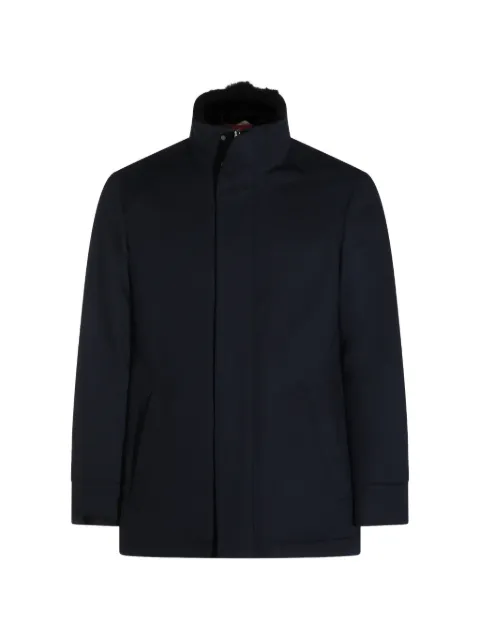 Montecore high-neck single-breasted coat