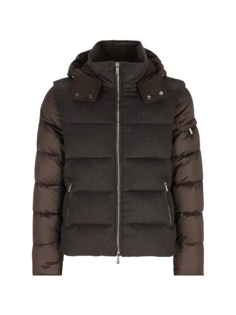 Moorer hooded quilted jacket