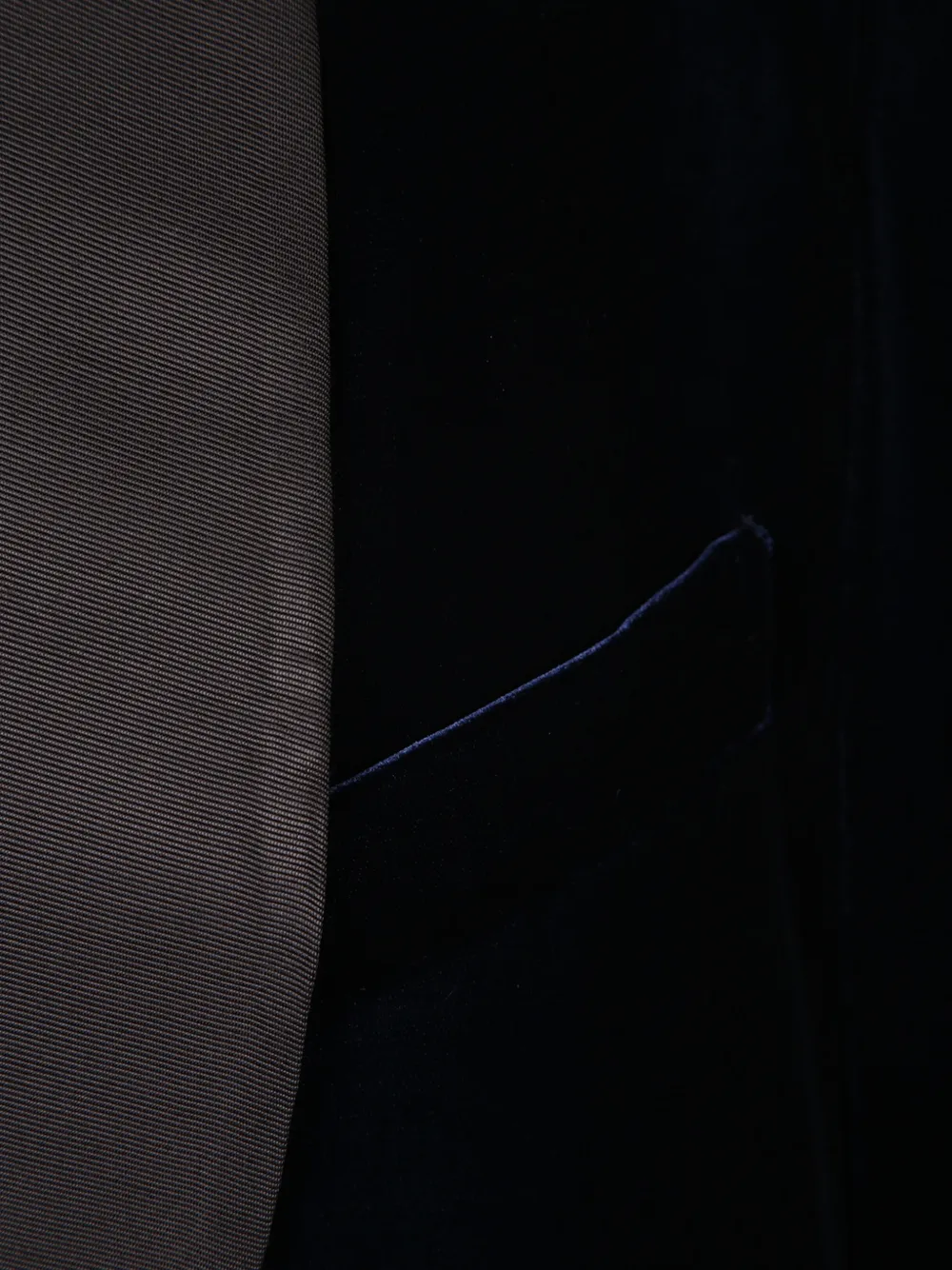 Emporio Armani velvet shawl-lapel jacket Blauw