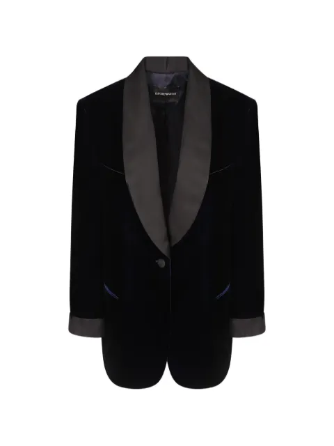 Emporio Armani velvet shawl-lapel jacket