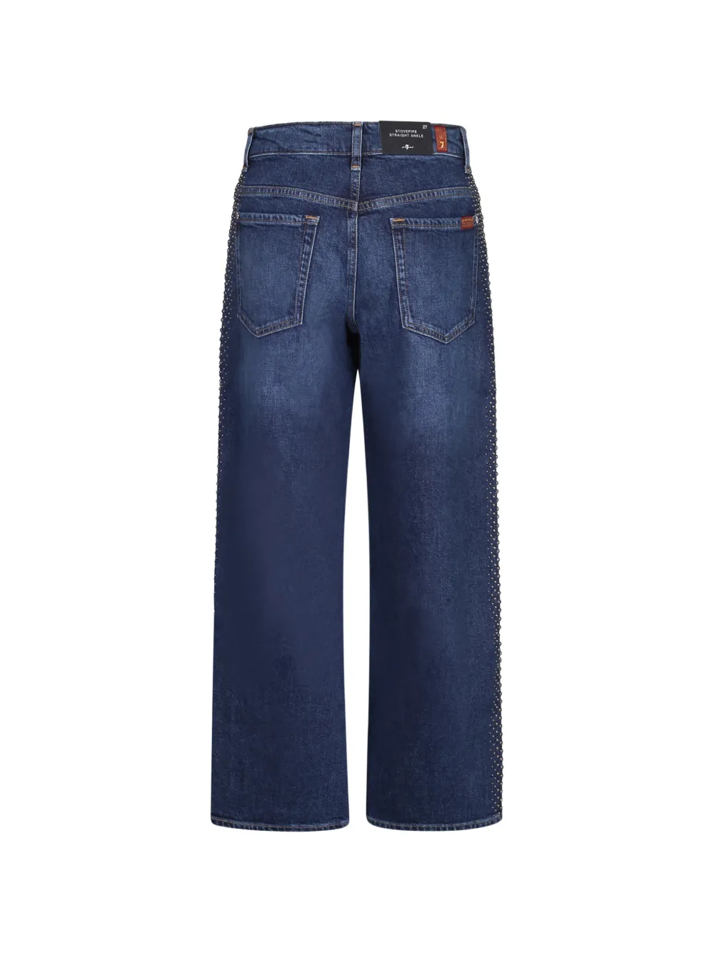 7 For All Mankind Stovepipe jeans verfraaid met studs Blauw