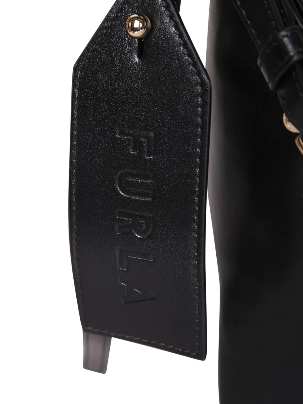 Furla Leren rugzak met logoprint Zwart