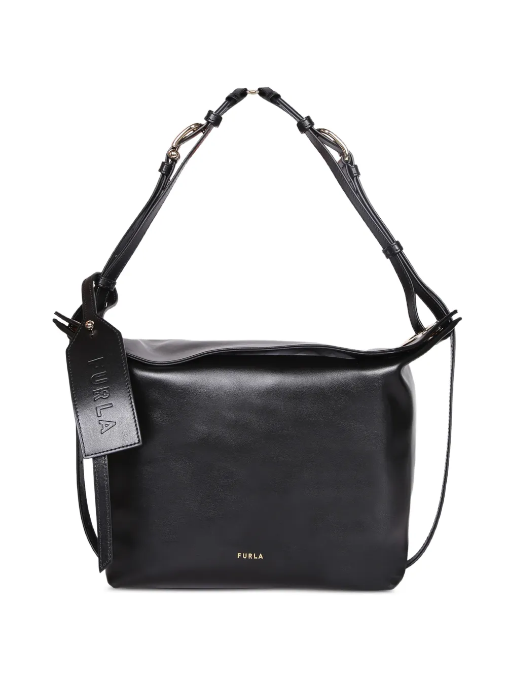 Furla logo-print leather backpack · OS