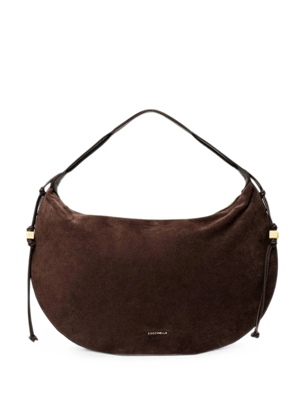 Coccinelle Thess Large suede shoulder bag - Marrone