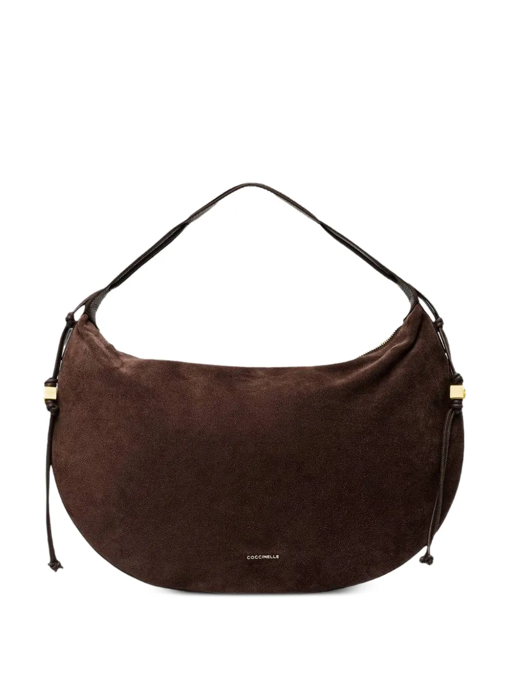 Coccinelle Thess Large suede shoulder bag - Marrone