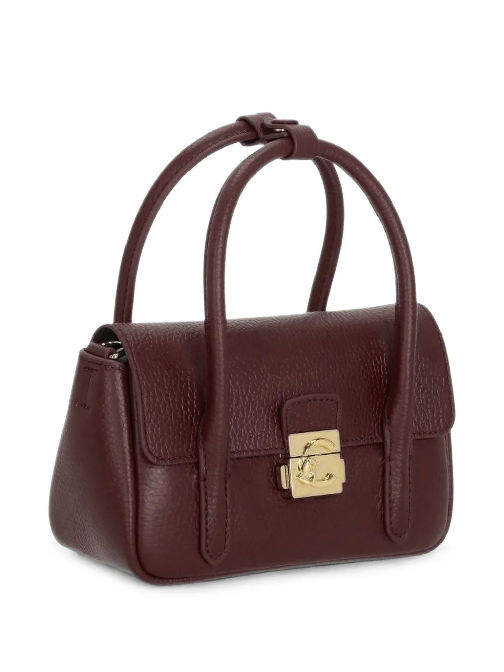 Coccinelle C-Me mini-shopper van leer met textuur Rood