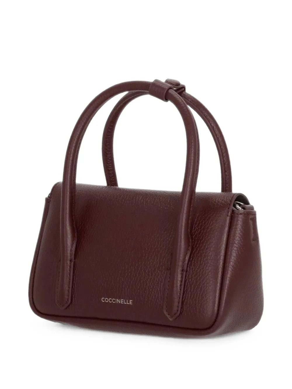 Coccinelle C-Me mini-shopper van leer met textuur Rood