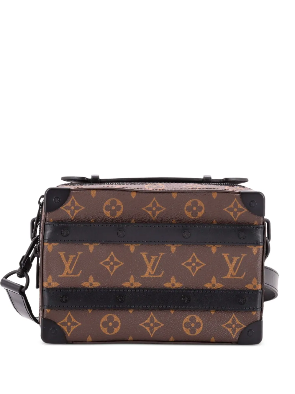 Louis Vuitton Pre-Owned Handle Soft Trunk Bag Macassar Monogram Canvas crossbody bag - Nero