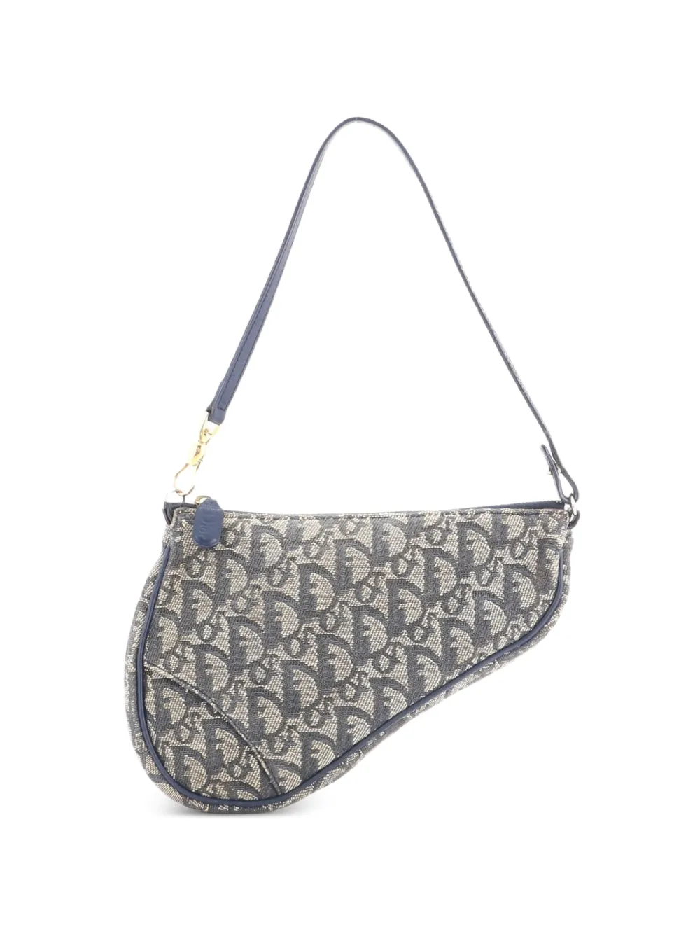 Christian Dior Pre-Owned Vintage Saddle Bag Diorissimo Canvas Mini clutch bag - Blau