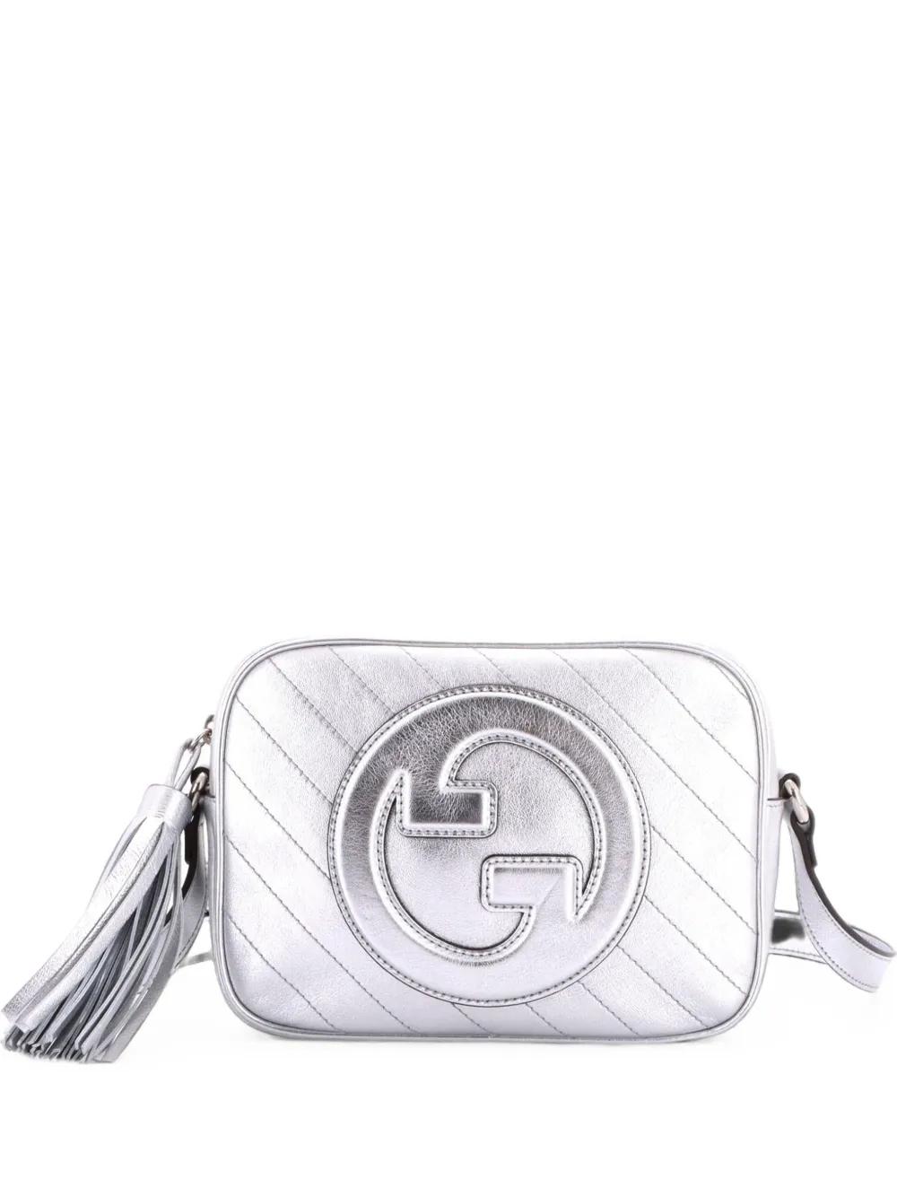 Gucci Pre-Owned Blondie NM Camera Shoulder Bag Diagonal Quilted Leather Small crossbody bag - Argento