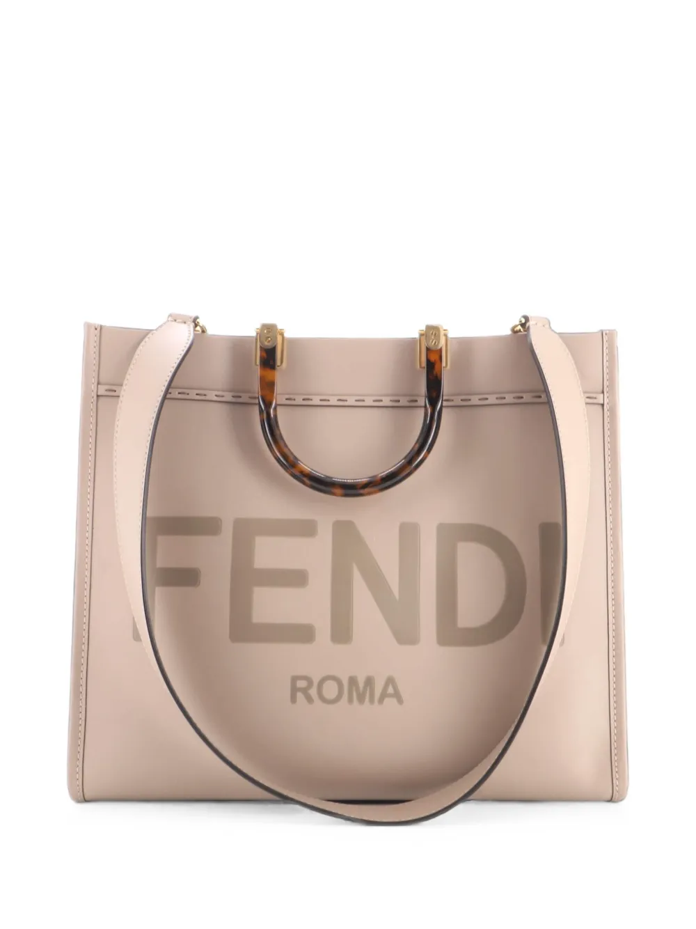 Fendi Pre-Owned Sunshine Shopper Leather Medium tote bag - Toni neutri