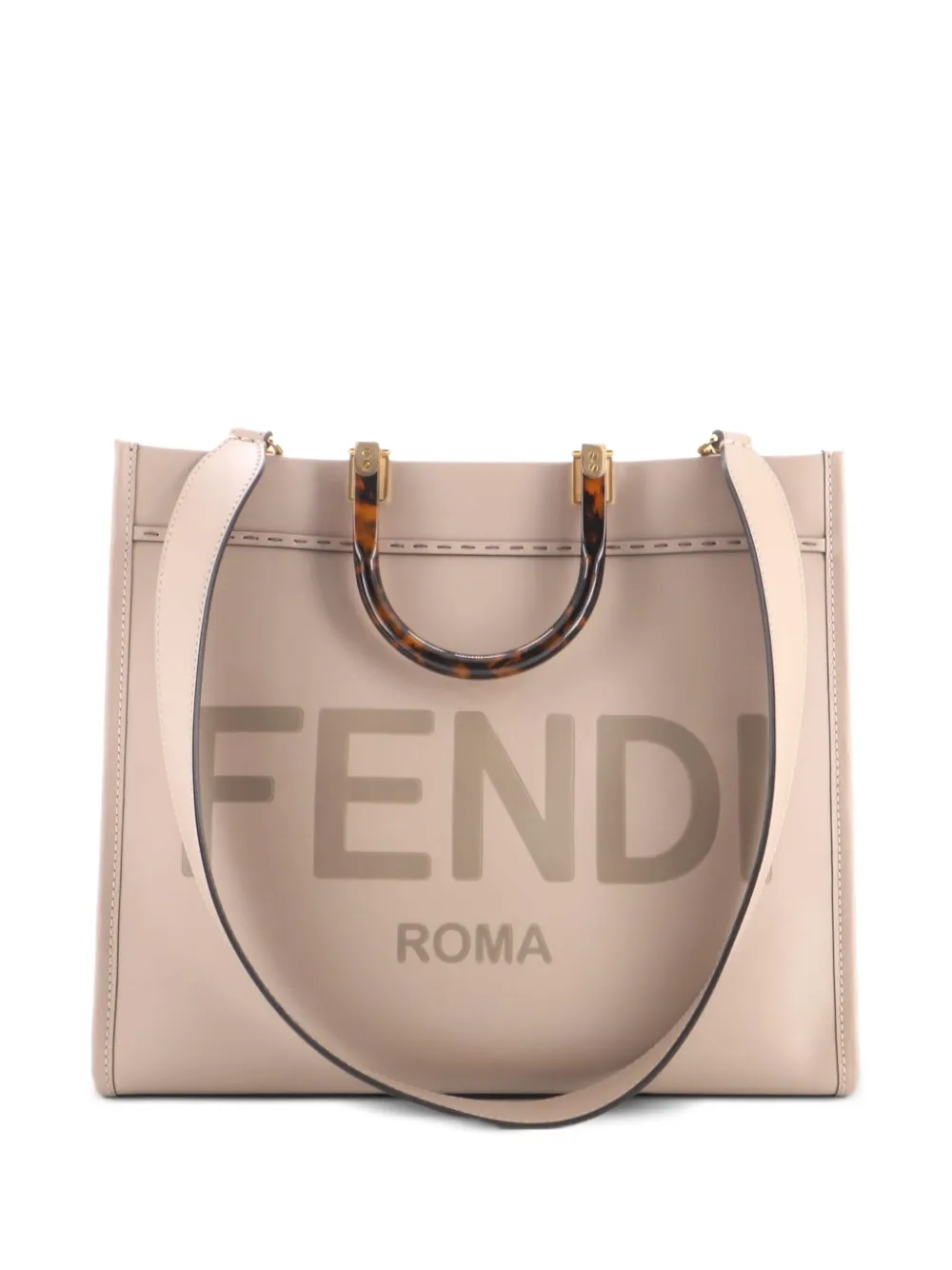 Fendi Pre-Owned Mittelgroßer Sunshine Shopper Tote Bag - Nude