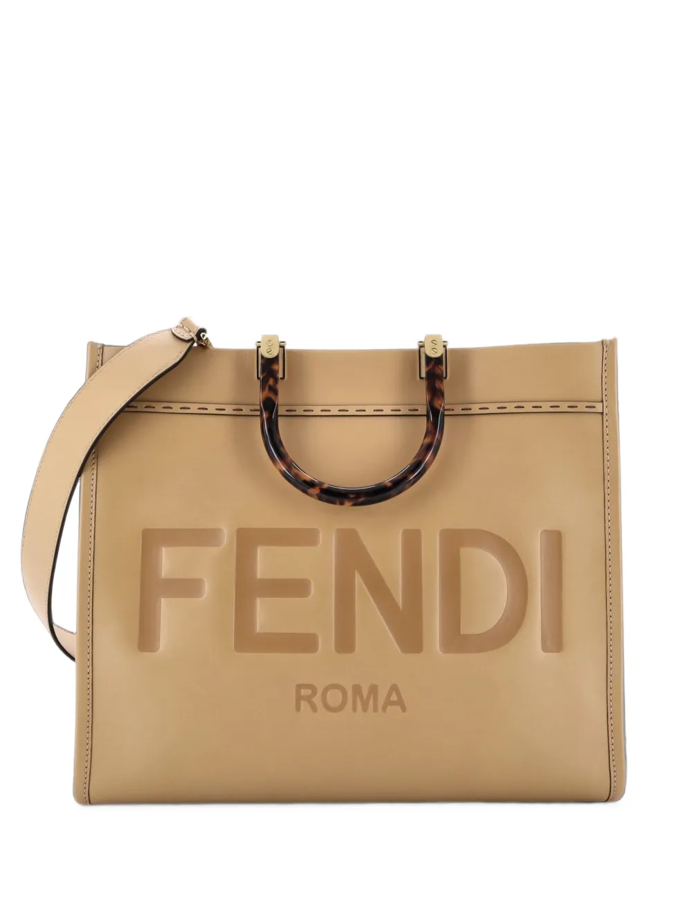 Fendi Pre-Owned Sunshine Shopper Leather Medium tote bag - Toni neutri