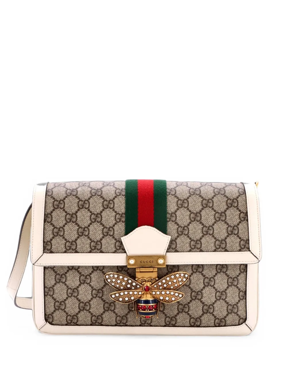 Gucci Pre-Owned Queen Margaret Shoulder Bag GG Coated Canvas Medium crossbody bag - Toni neutri