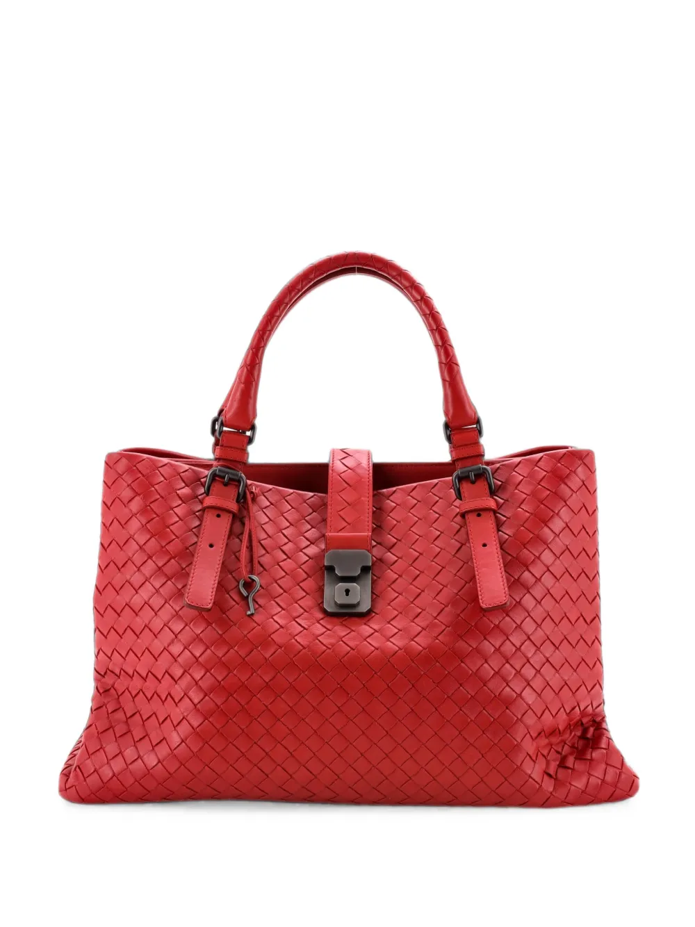 Bottega Veneta Pre-Owned Roma Bag Intrecciato Nappa Medium tote bag - Rosso