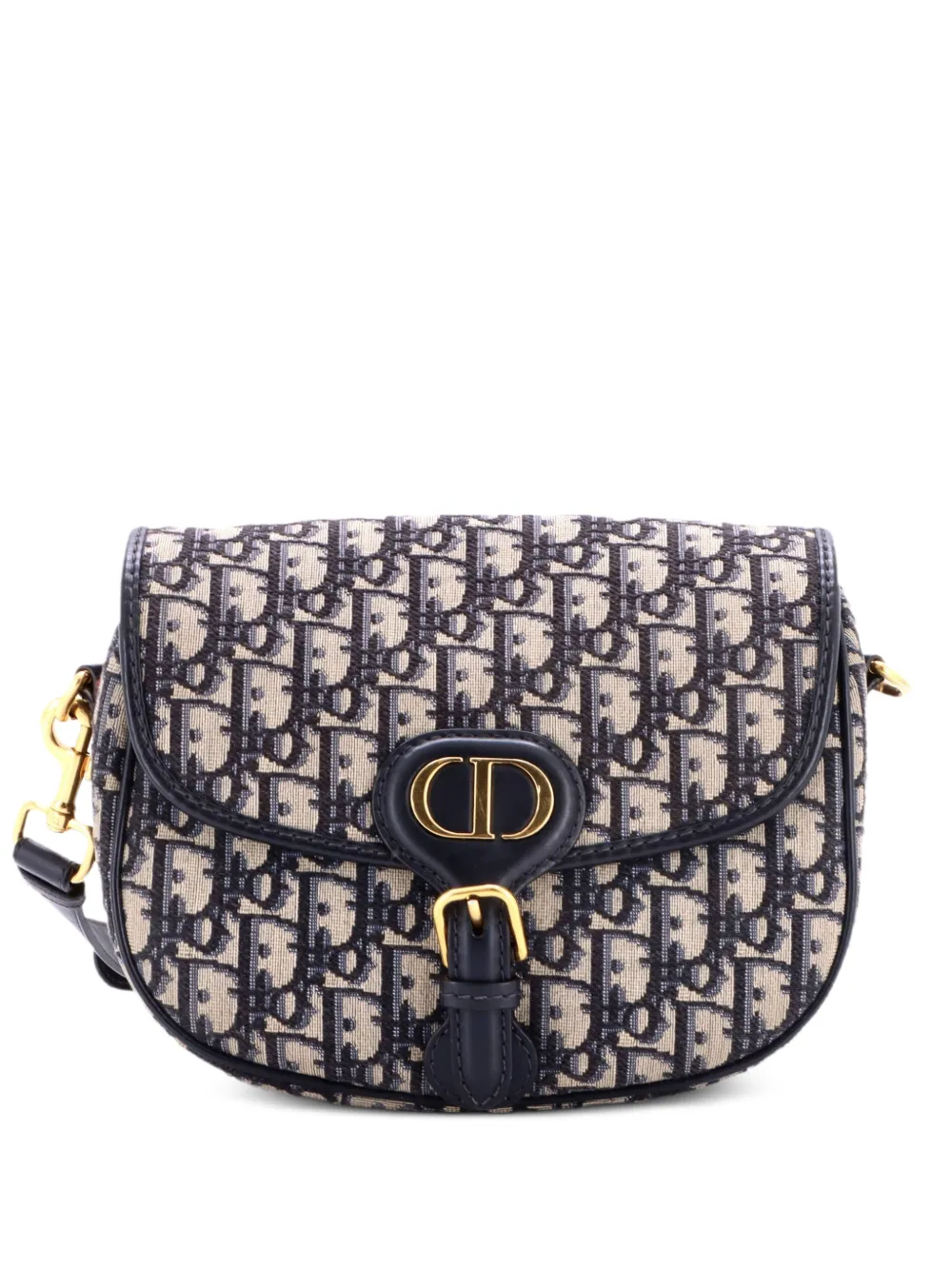 Christian Dior Pre-Owned Mittelgroße Bobby Flap Bag Oblique Canvas-Umhängetasche - Blau