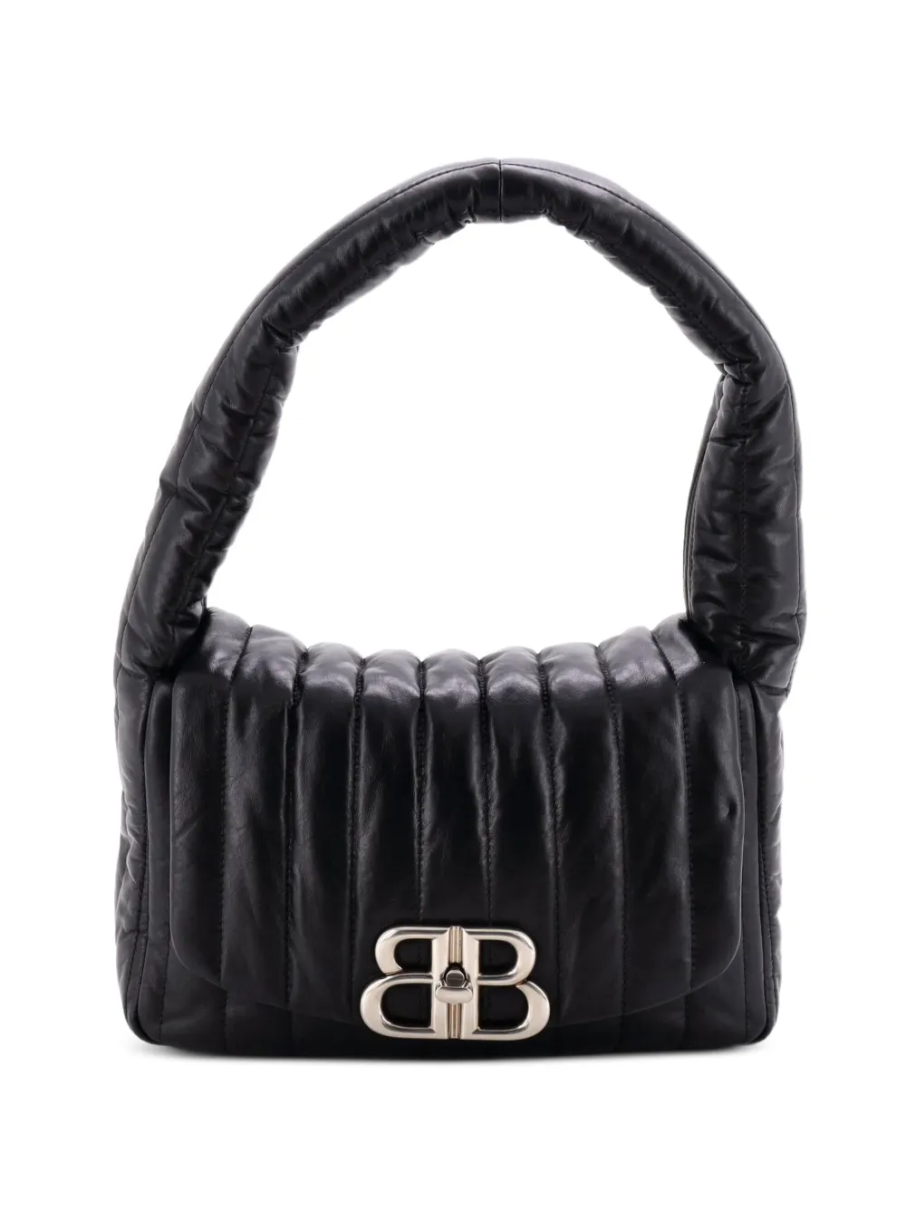 Balenciaga Pre-Owned Kleine Monaco Sling Schultertasche aus Leder mit Steppung - Schwarz