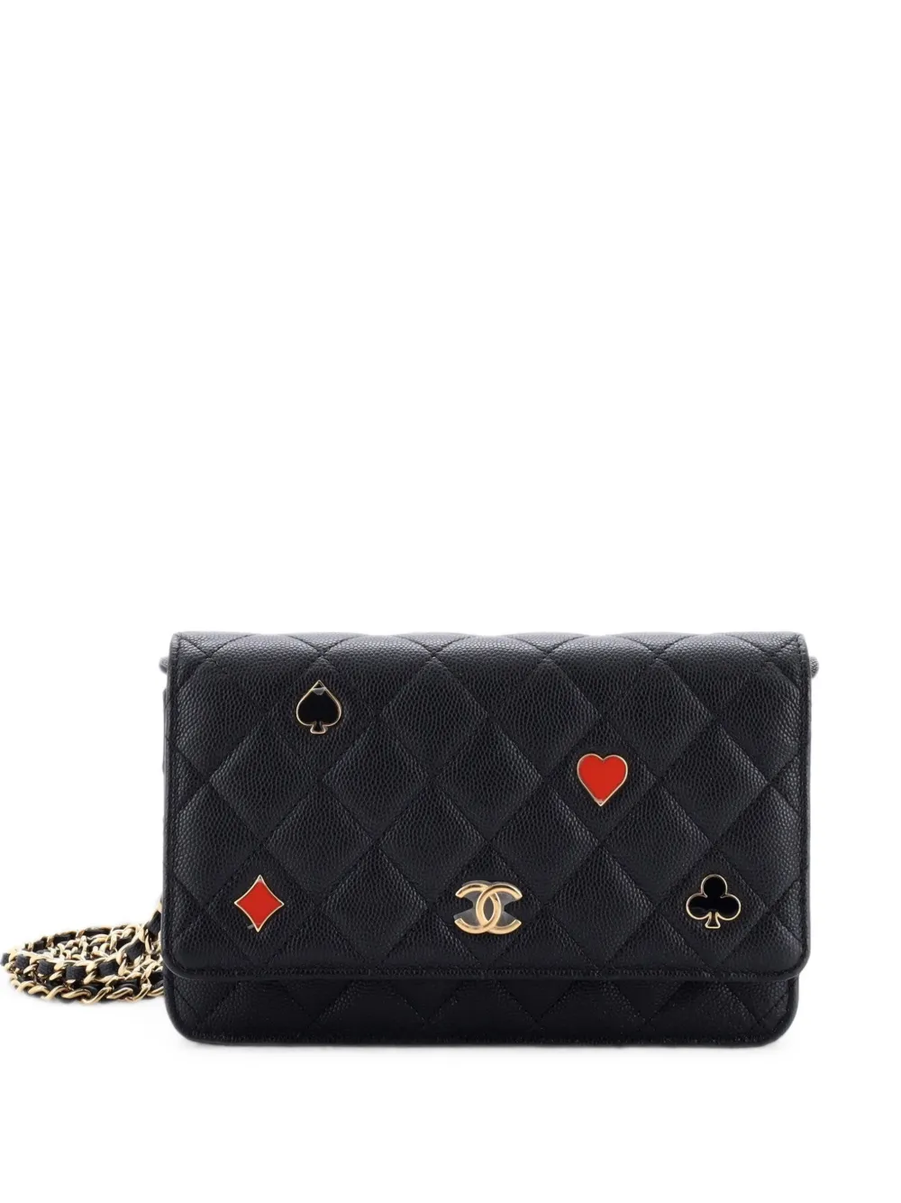 CHANEL Pre-Owned Coco Casino Wallet on Chain Quilted Caviar shoulder bag - Nero