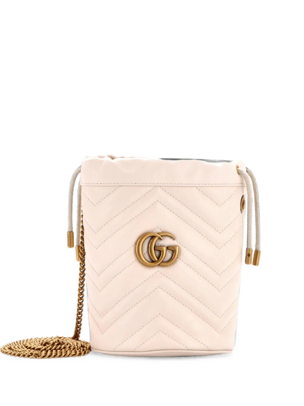 Gucci Pre-Owned GG Marmont Matelasse Leather Mini bucket bag - Toni neutri