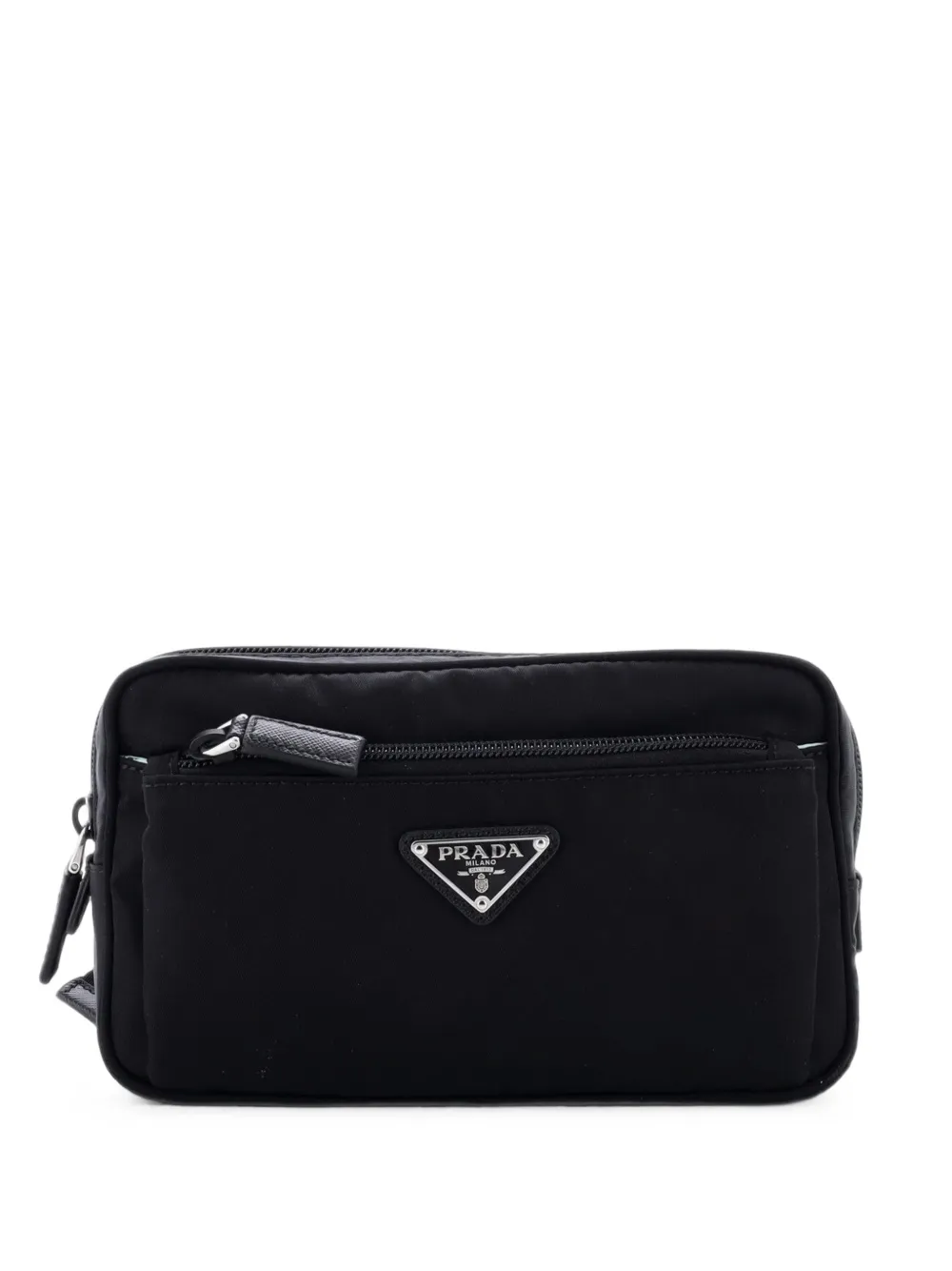 Prada Pre-Owned Zip Waist Bag Tessuto Small belt bag - Nero