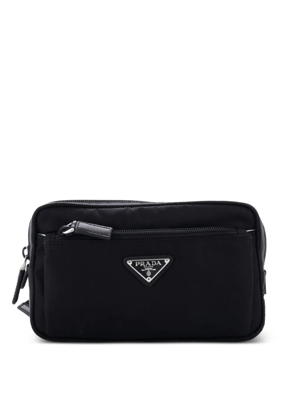 Prada Pre-Owned petit sac banane zippé en Tessuto - Noir Prada Pre-Owned petit sac banane zippé en Tessuto - Noir