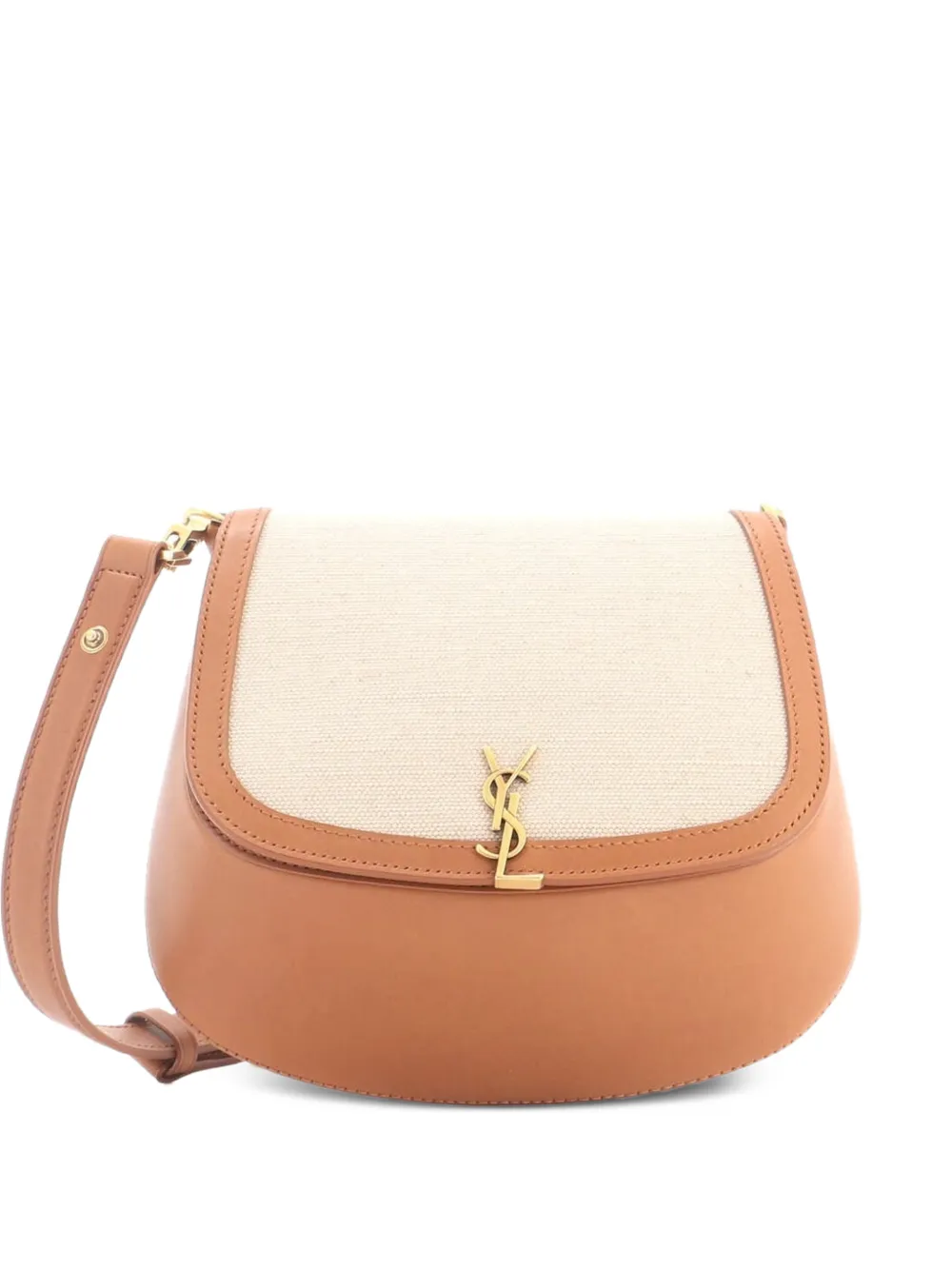 Saint Laurent Pre-Owned mini sac à main Voltaire en cuir en cuir et toile - Marron Saint Laurent Pre-Owned mini sac à main Voltaire en cuir en cuir et toile - Marron