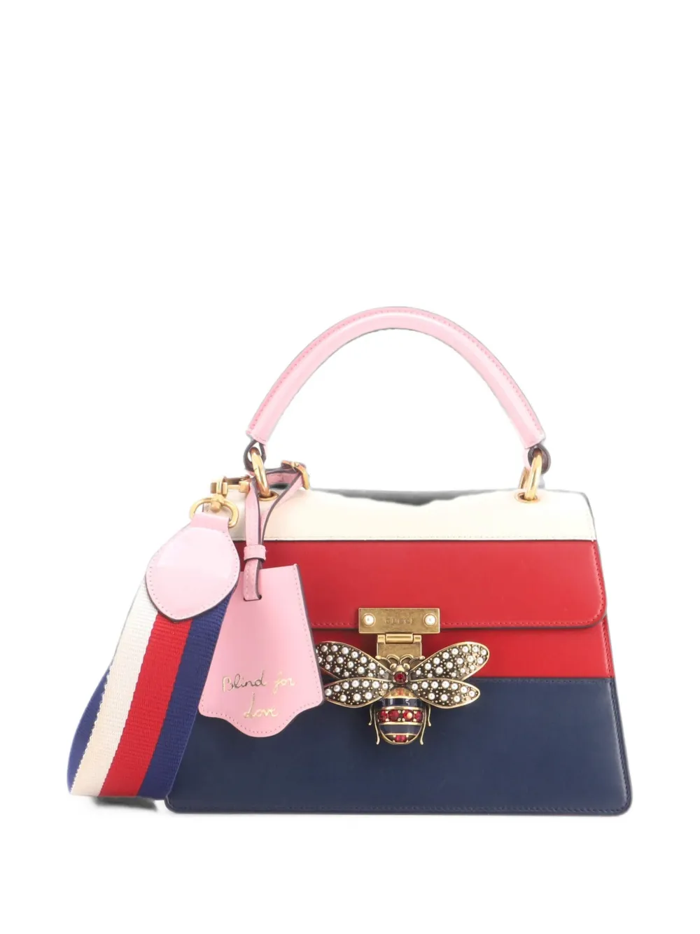 Gucci Pre-Owned Queen Margaret Top Handle Bag Colorblock Leather Small satchel - Multicolore