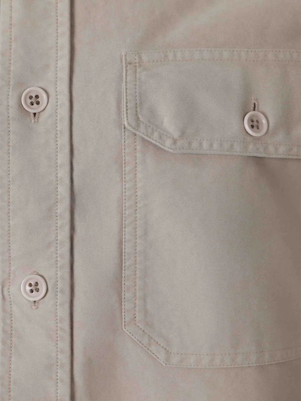 TOM FORD Overhemd met klepzakken met knopen Beige