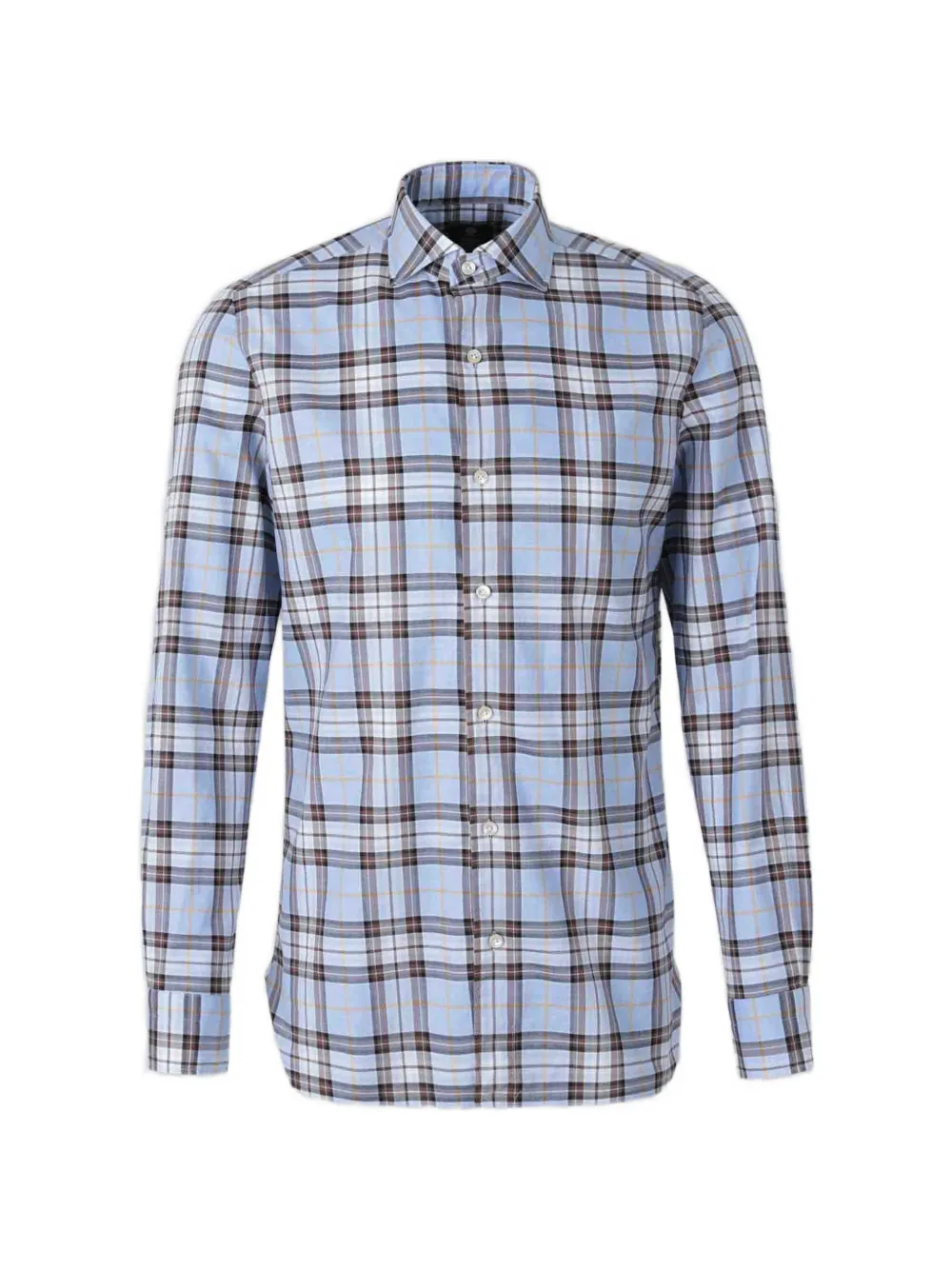 Luigi Borrelli plaid-check long-sleeve shirt