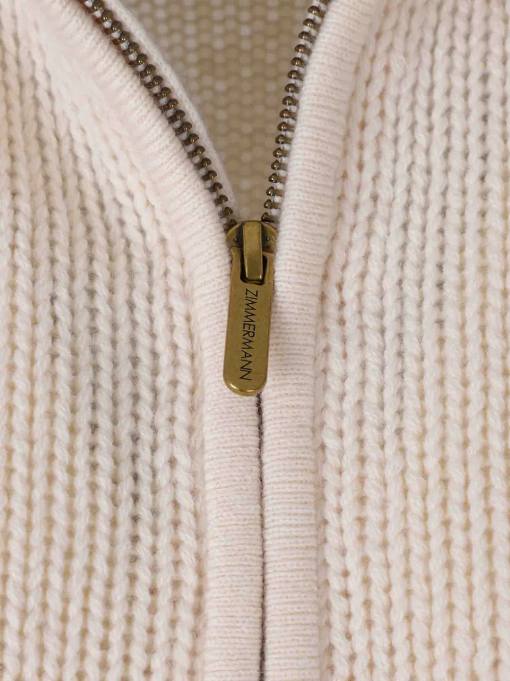 ZIMMERMANN Ribgebreid vest Beige