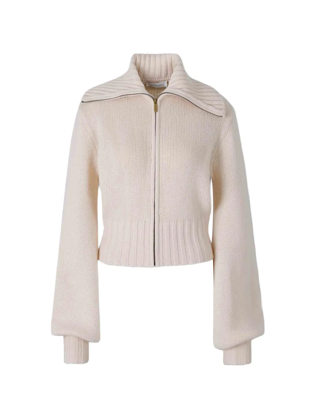 ZIMMERMANN ribbed-knit zip-up cardigan