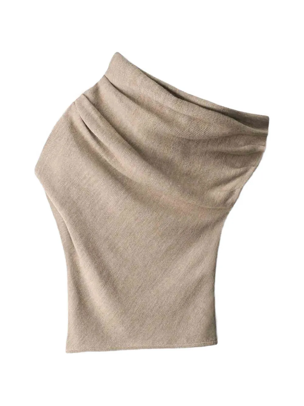 STAUD Mabel one-shoulder draped sweater