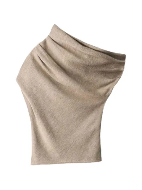 STAUD Mabel one-shoulder draped sweater