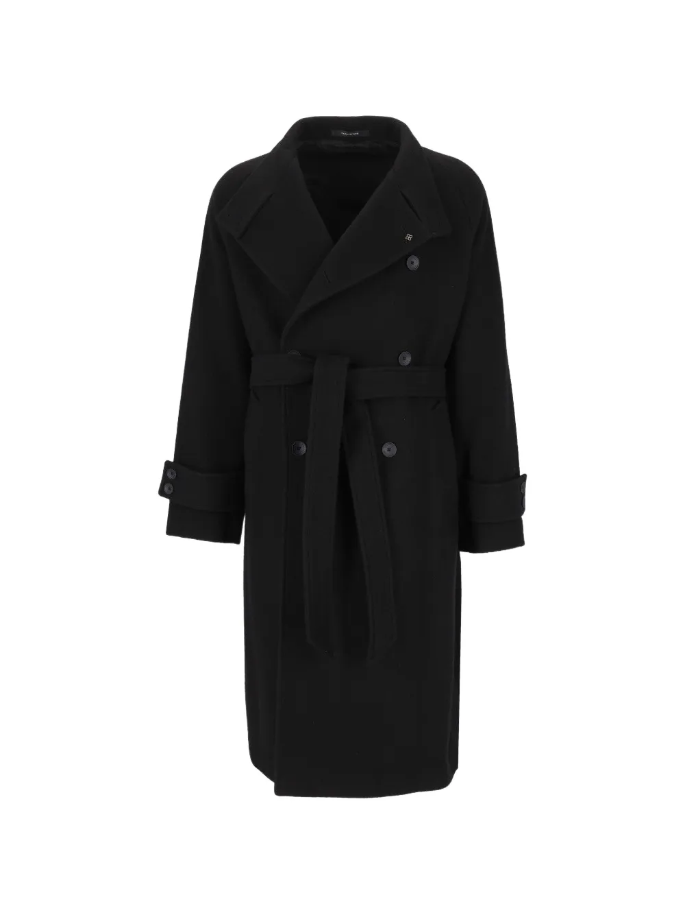 Tagliatore Heron double-breasted belted coat - Nero