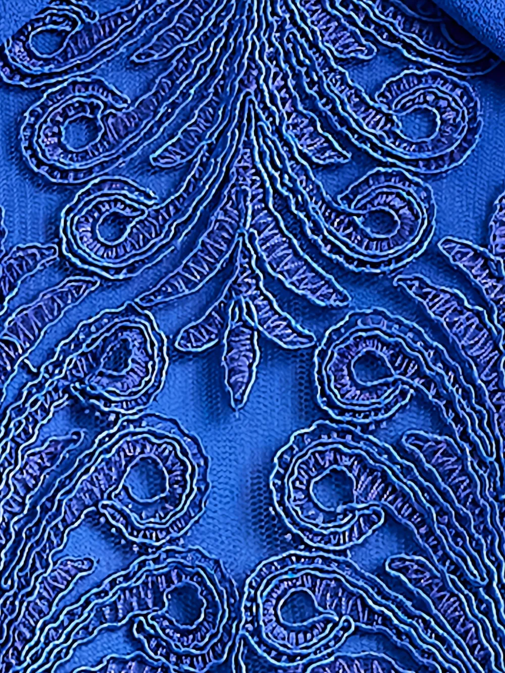 Tadashi Shoji Kato maxi-jurk met kanten vlakken en open schouders Blauw