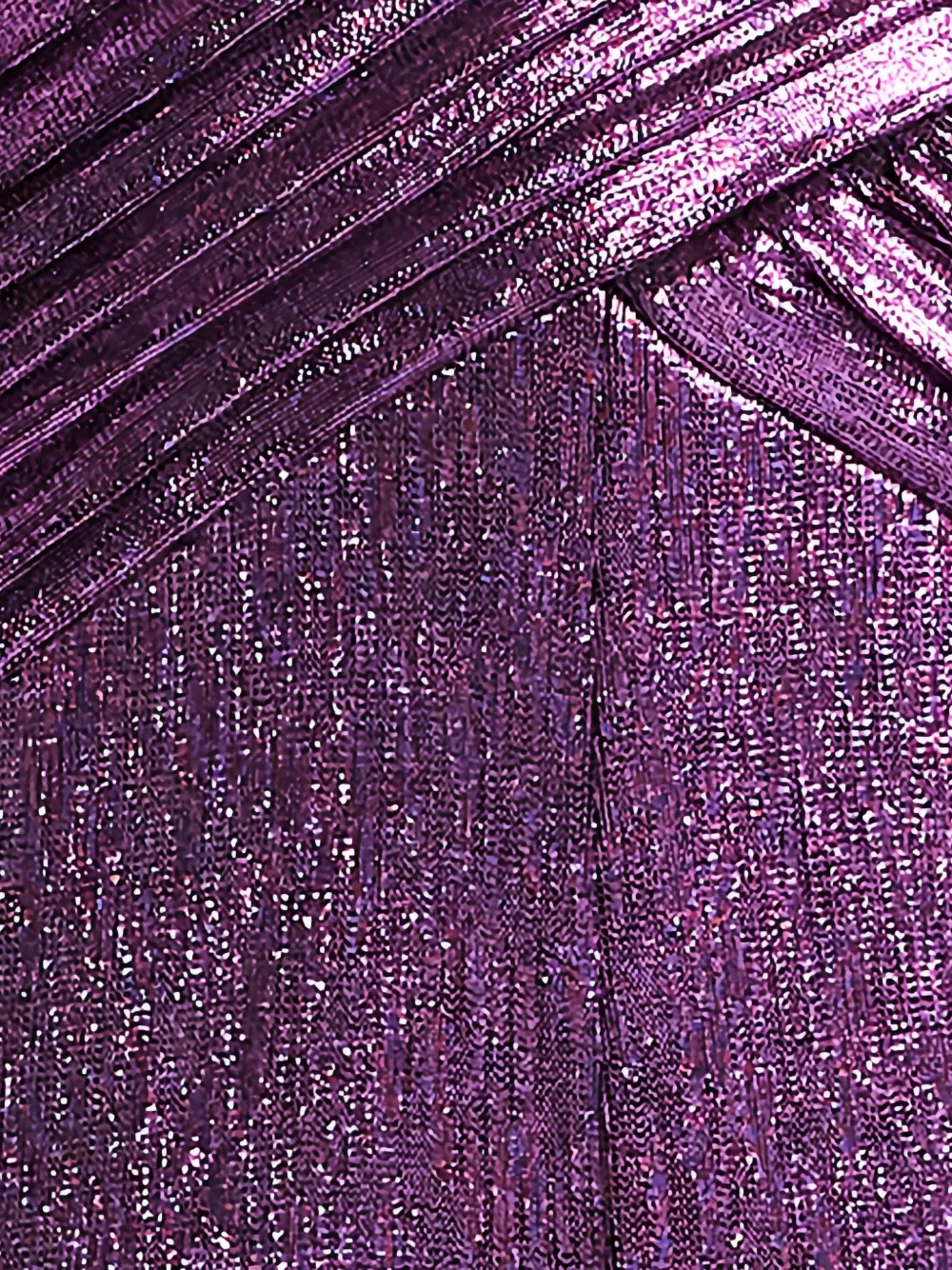 Tadashi Shoji Metallic jumpsuit met plooien Paars