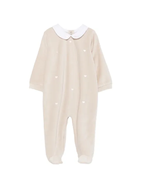 Siola  Peter Pan-collar heart-embroidered pajamas