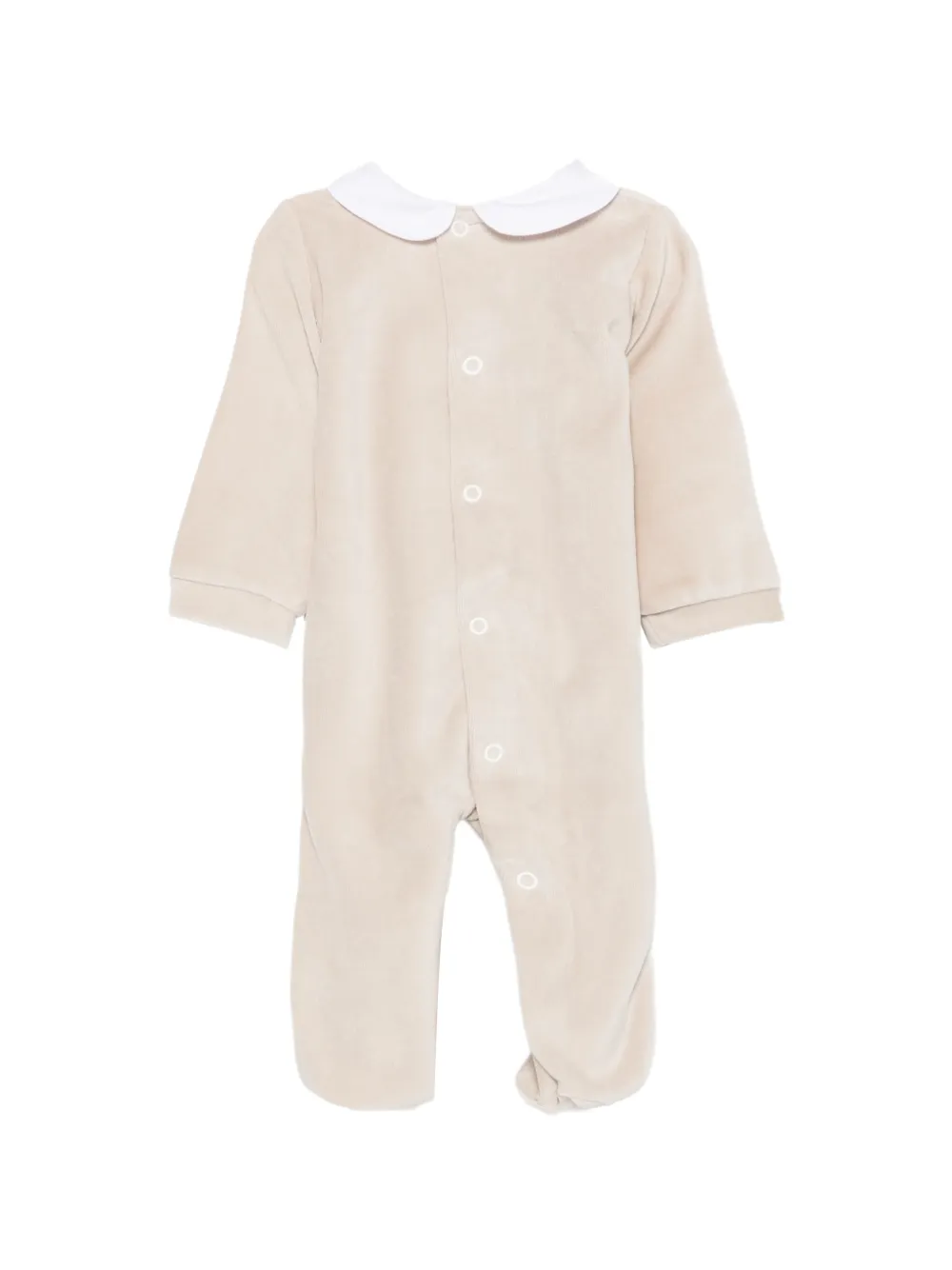 Siola Pyjama met Peter Pan-kraag en geborduurd hart Beige