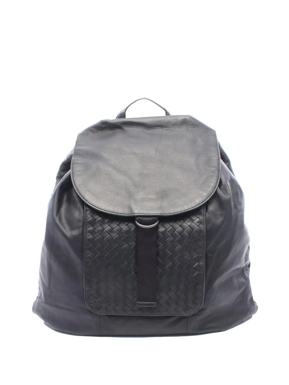 Bottega Veneta Pre-Owned 2012-2026 Intrecciato Trimmed Leather Drawstring backpack - Nero