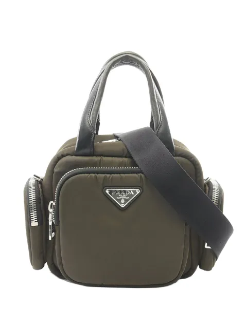 Prada Pre-Owned 2013-2026 Tessuto Pocket Top Handle Cargo Bag satchel