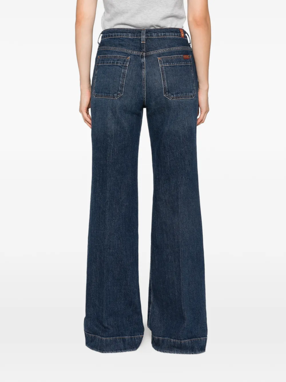 7 For All Mankind Jeans met opgestikte zak en gekreukt effect Blauw