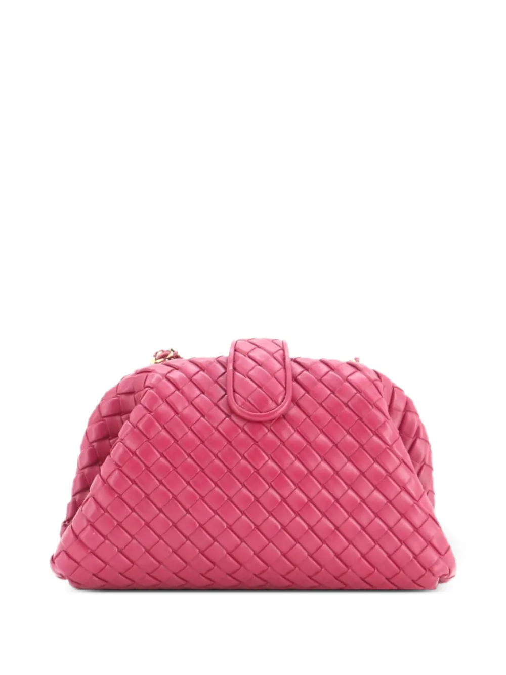 Bottega Veneta Pre-Owned Lauren 1980 with Chain Intrecciato Nappa Teen clutch bag - Rosa