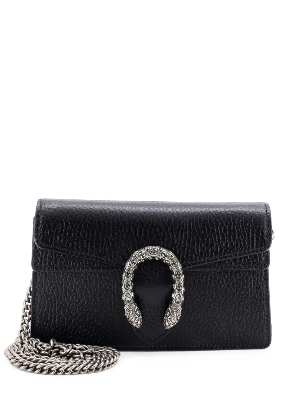 Gucci Pre-Owned Dionysus Bag Leather Super Mini clutch bag - Nero